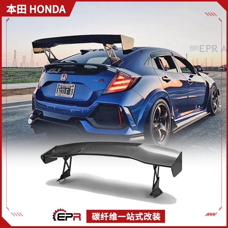 

Suitable for Honda Civic FK7 Modification FK8 Type R Carbon Fiber GT Large Tail Vortex Fixed Wind Wing