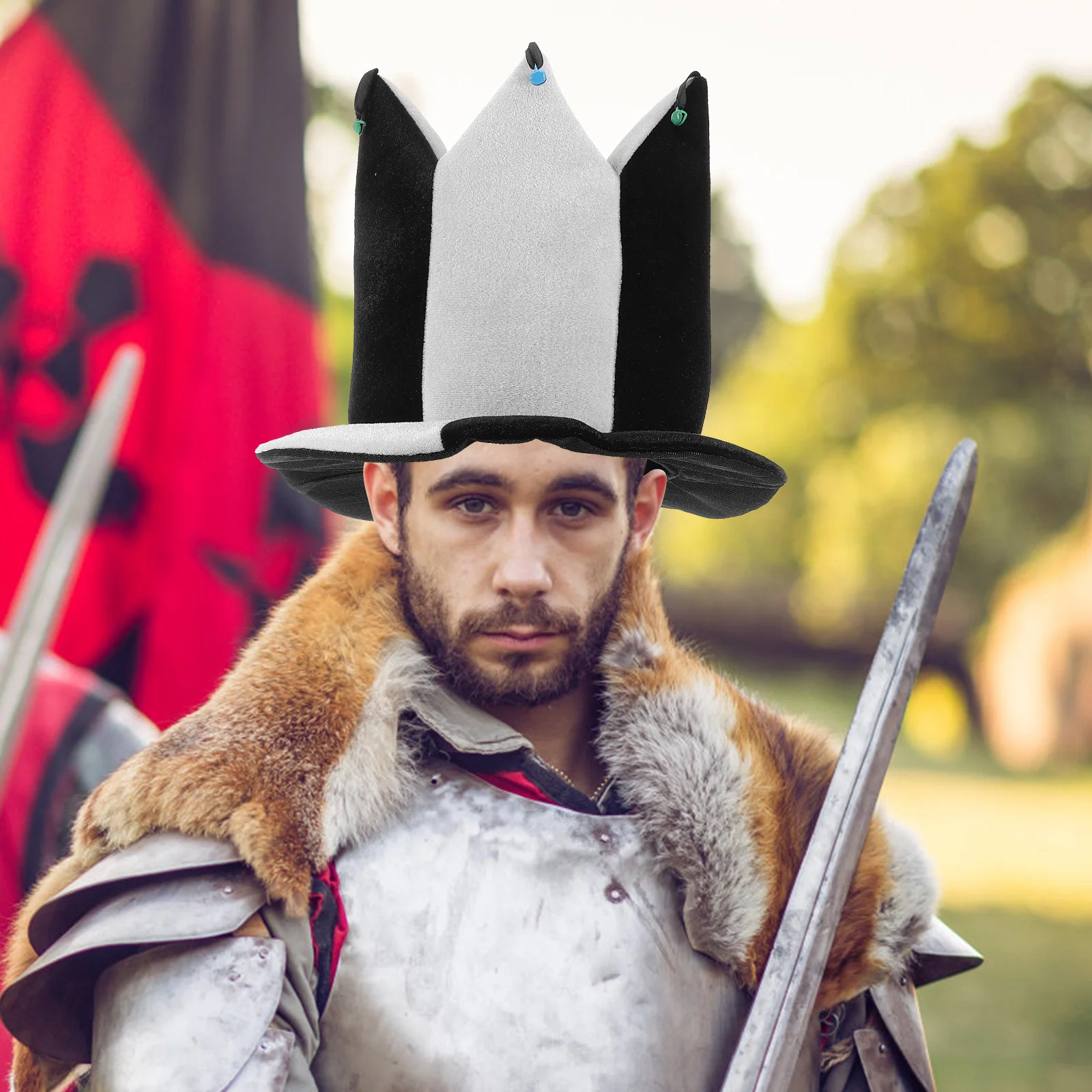 كرنفال قبعة مهرج الدعامة للحزب حفلة تنكرية عيد ميلاد تأثيري ملحق الجدة أغطية الرأس مهرجان زي قبعة #3