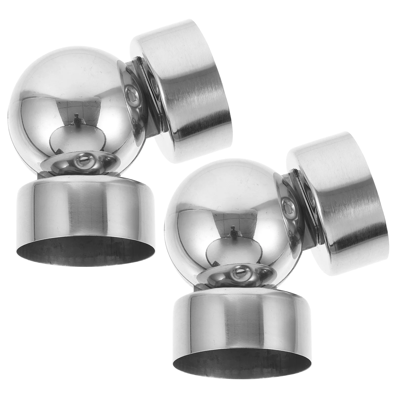 2 ชิ้นตกแต่ง Handrail End Cap อุปกรณ์เสริมสแตนเลสบันได Handrails ครอบคลุม