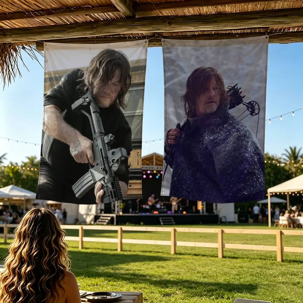 The Walking Dead Daryl Dixon Flag Outdoor Decorations for Bedrooms Home Decor Items Decoration