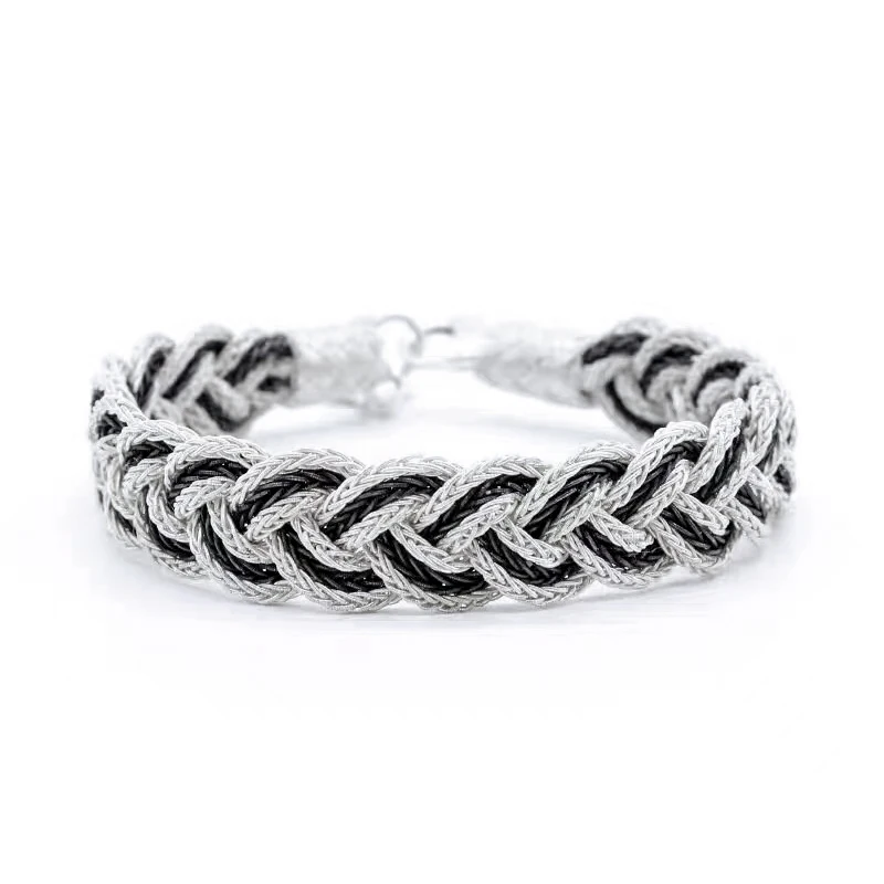 Luster Jewelry fashionable and stylish turkish hand-woven charm sterling silver 925 men bracelet