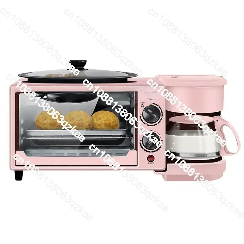 Home Use 3 In 1 Breakfast Makers Multi Function Breakfast Machine with Electric Heater 9L Toaster Oven Coffee Maker Frying Pan