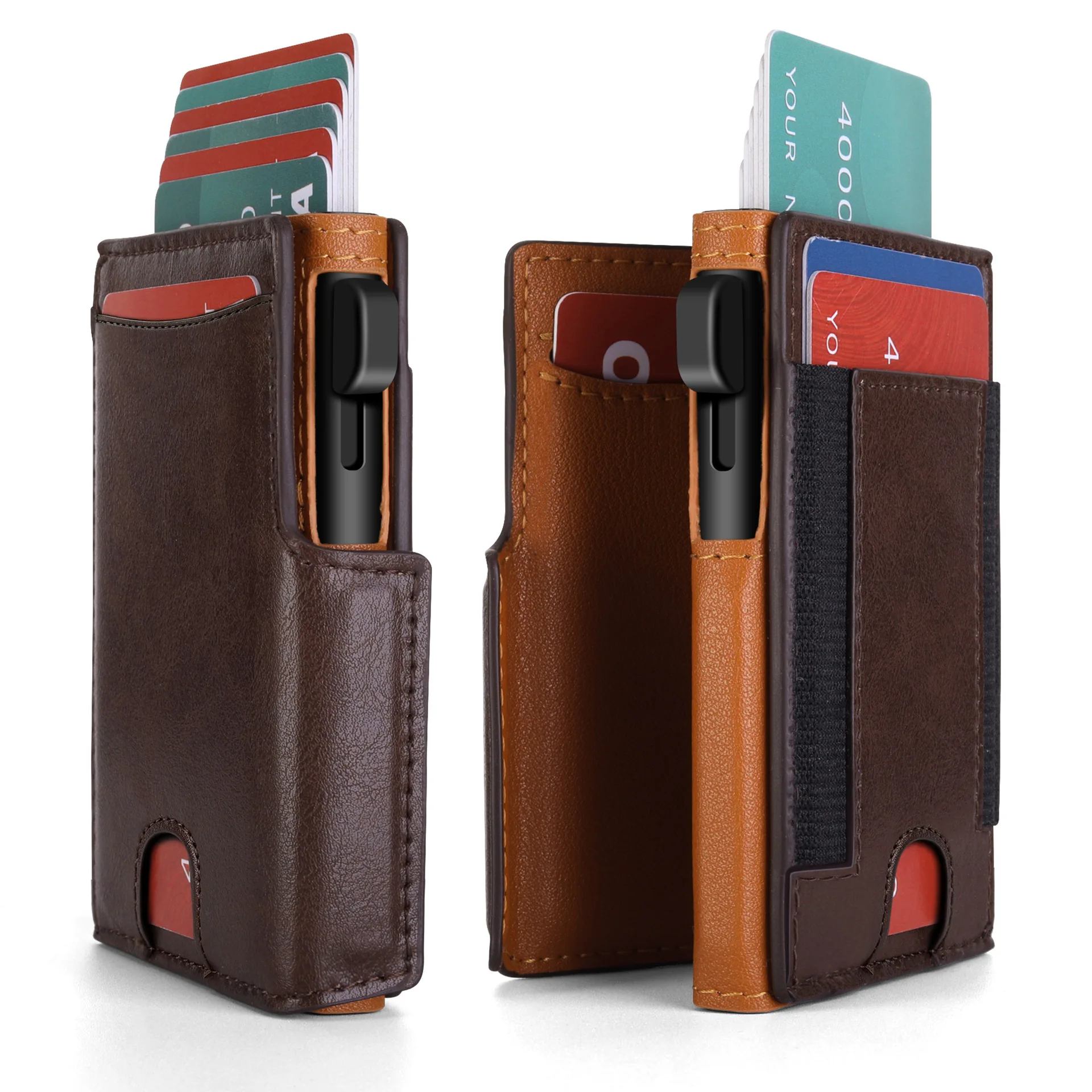 Men's Leather Wallet Multi-Card Position Credit Card Box Short Business Leather Multifunctional Men's Wallet