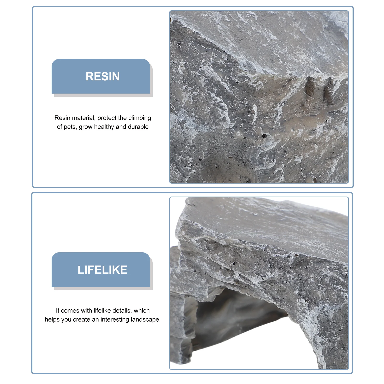 

Reptile Accessories Realistic Cave Terrarium Supply Easy Install Remove Time-Saving Effortless Basking Platform