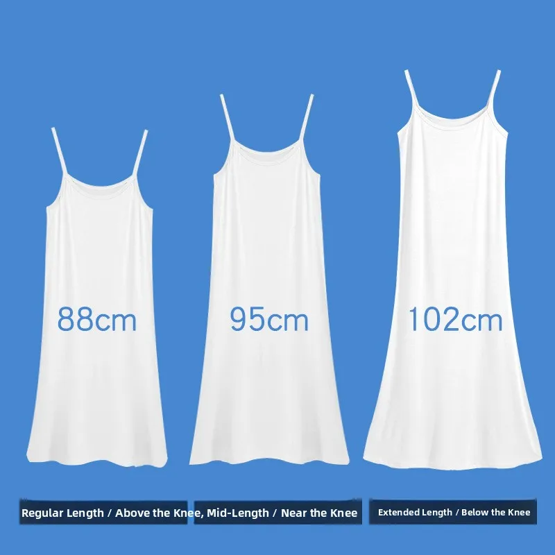 plus Size Modal Dress Women's Sleeveless Strap Dress Big Code Vest Dress Spring Summer Fashion Decorative Element  Color