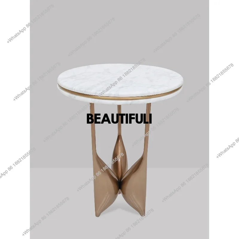 Italian minimalist sofa side table mobile living room round table small coffee table creative designer light luxury corner