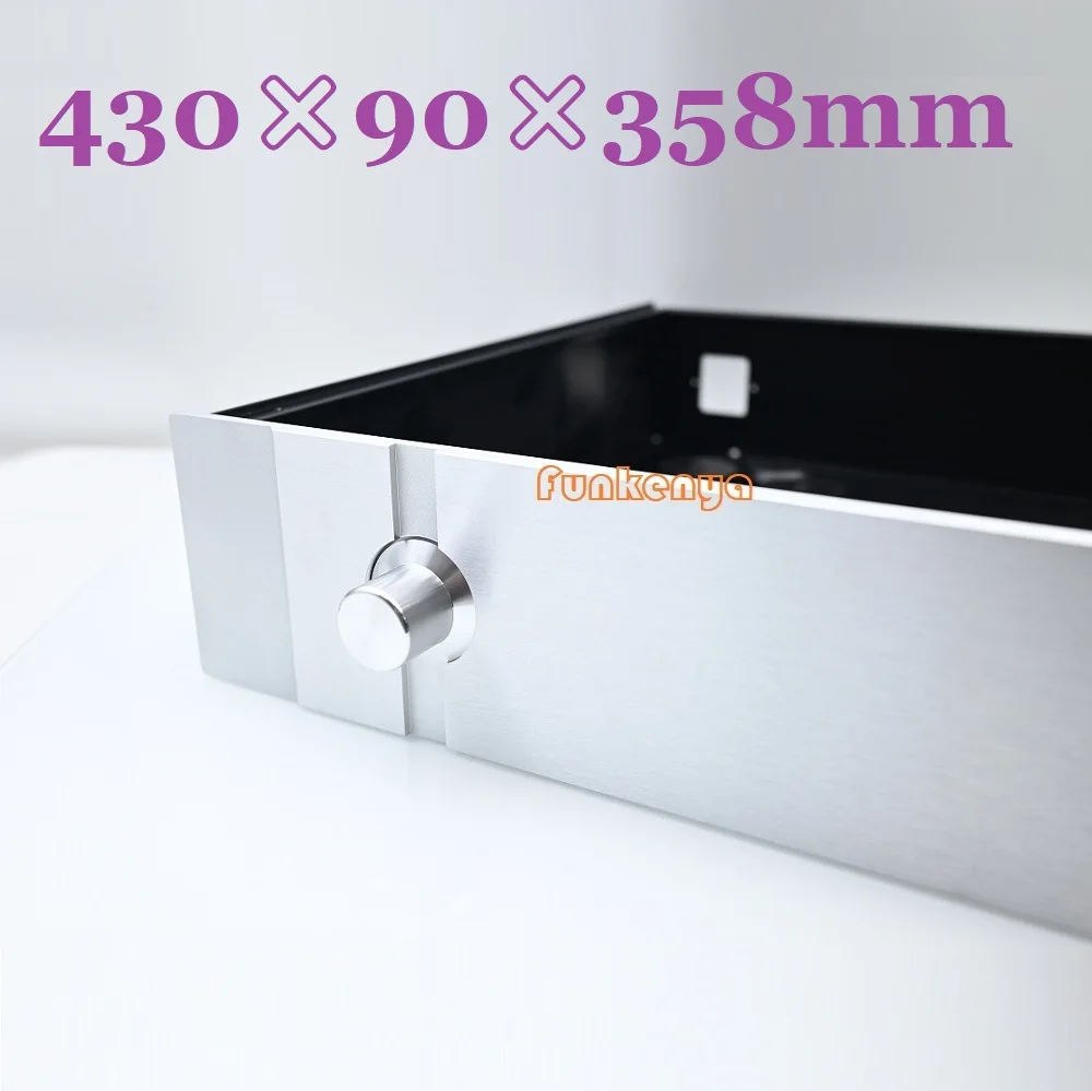 

W430 H90 D358 Chassis DIY Aluminum Case PASS Preamp Tube Amplifier Housing Headphone Amp Enclosure Rear Box Hi End Shell 4309