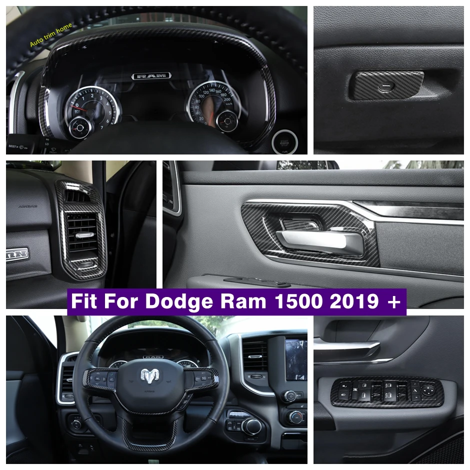 

ABS Glove Storage Box / Dashboard / Door Handle Bowl / Air AC Vent Frame Cover Trim For Dodge Ram 1500 2019 - 2025 Accessories