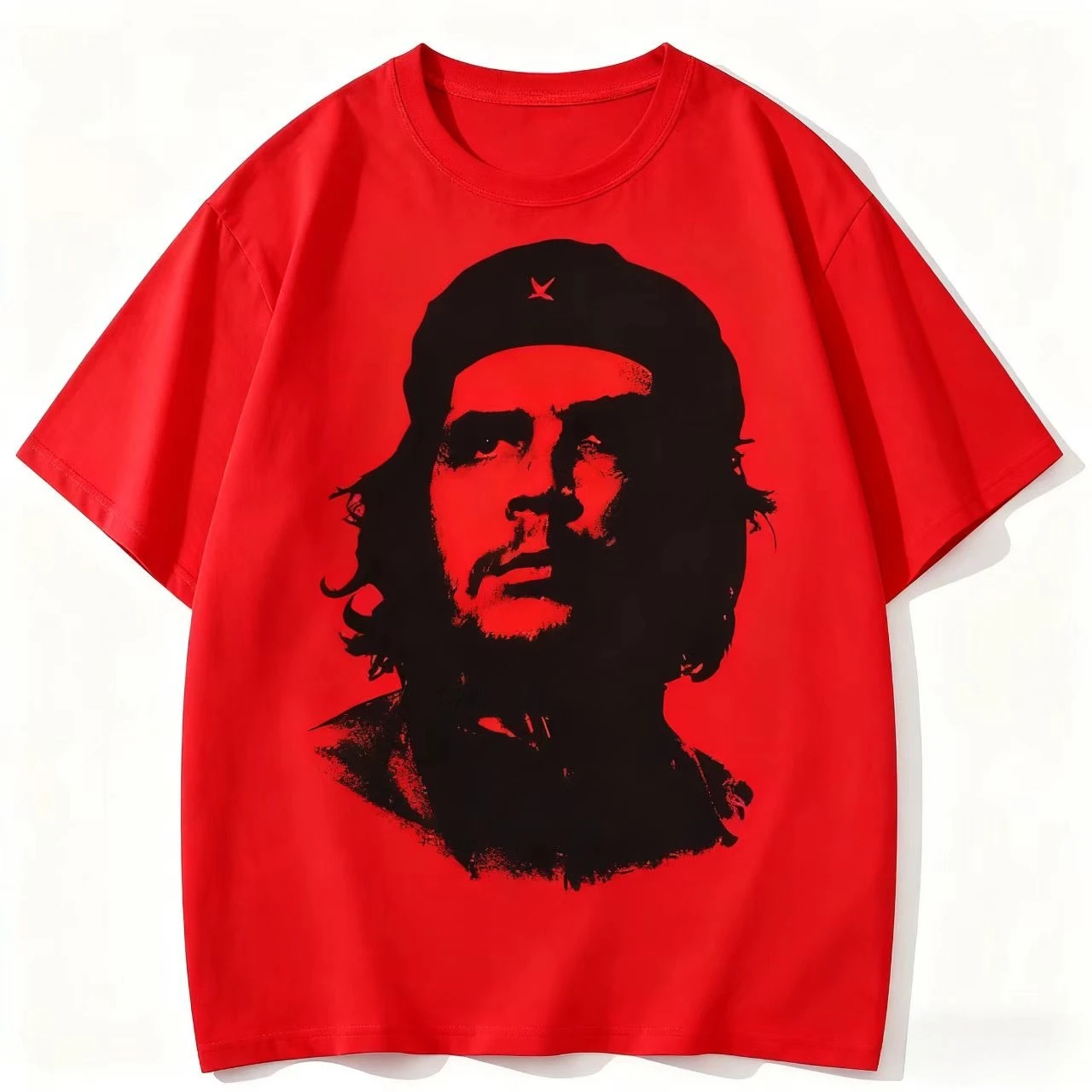 تي شيرت Che Guevara S الجديد الأمريكي القديم غير الرسمي فضفاض للرجال من القطن الخالص للدراجات النارية هو رمز ثقافي عصري