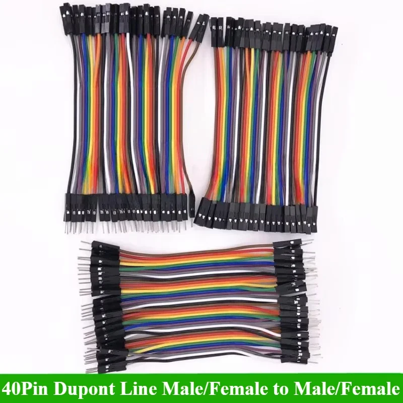 

40-120PCS Dupont Line 10/15/20CM/30CM 40Pin Male to Male + Male to Female Female to Female Jumper Wire Dupont Cable for DIY KIT