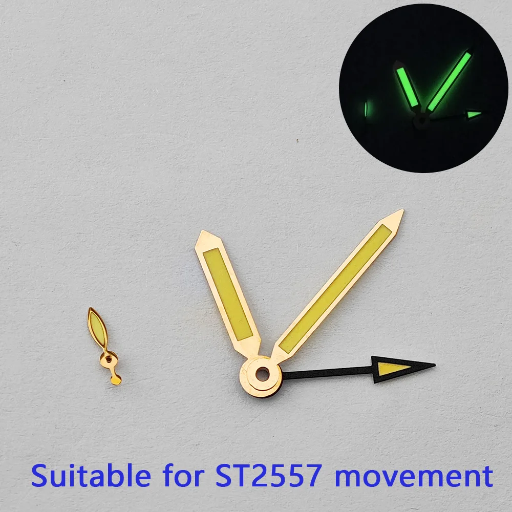 Watch pointer green luminous pointer suitable for ST2555/ST2533/ST2557/6497 movement watch movement watch accessories Watch Part