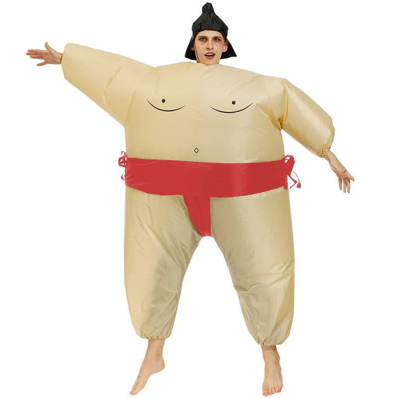 Adults Sumo Personal Trainer Popeye Cosplay Inflatable Costume Halloween Masquerade Carnival Cosplay Costume Props Blow Up Suit