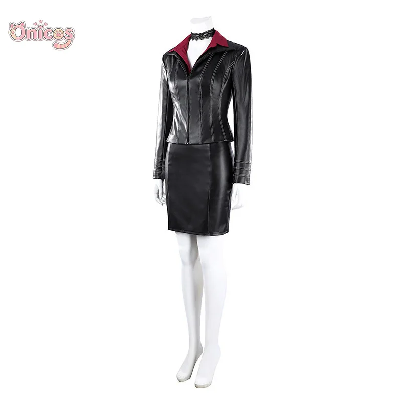 Resident Evil Damnation Ada Wong Cosplay Costume Leather Suit Female Outfit Halloween Carnival Party Role Play Clothes Onicos view 2
