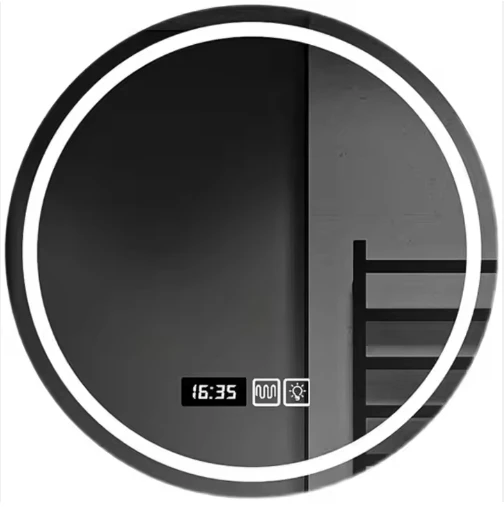 

High Quality Modern Touch Switch Mirror Oval Bathroom Wall Mount Defogger Led Smart Mirror