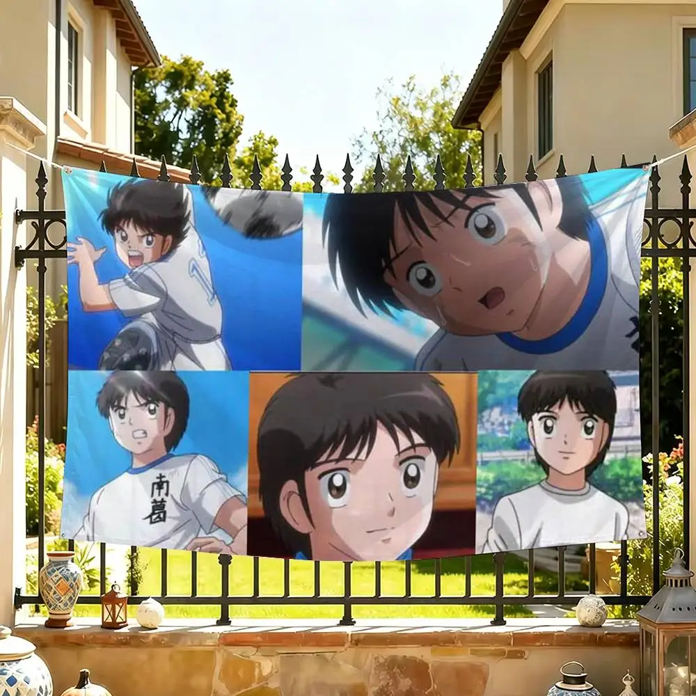 Anime C-captain T-tsubasa Flags Wall Hanging Tapestry Outdoor Garage Room Decorative flag Background Blanket 6
