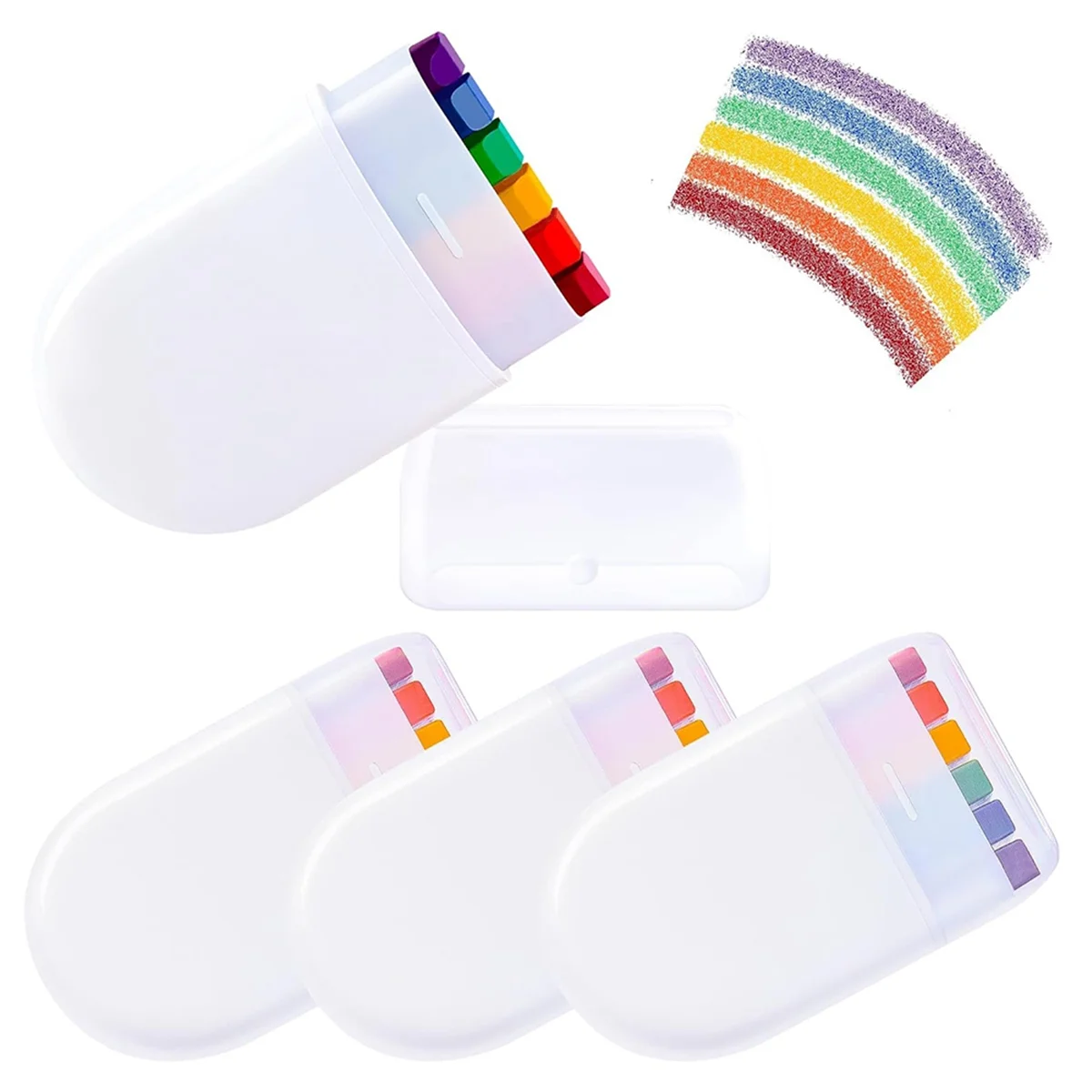 Gfc-4 Pcs Rainbow Face Body Paint-Gay Pride Day Flag Face Paint-LGBT Rainbow Stripe Crayon for Gays Pride Day