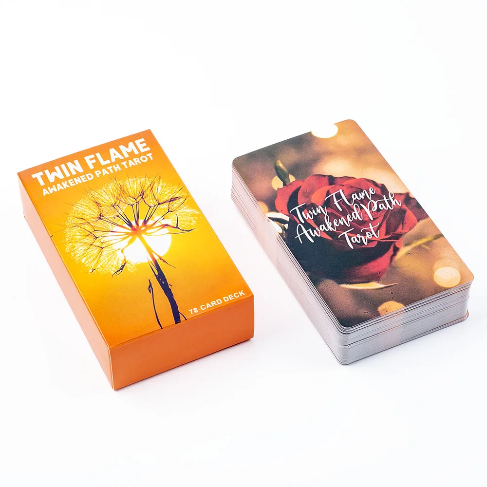 Twin Flame Awakened Path Tarot Deck 78 Cards New Arrival for Family Party Fortune Telling Divination Game 10.3x6cm