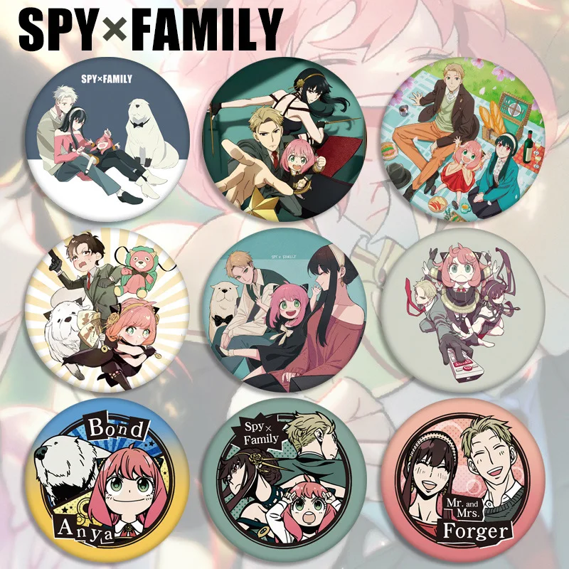 

Значок аниме Spy x Family 5,8 см, большой размер, металлическая булавка, эмалированная брошь, аксессуары для косплея, Новое поступление, модные ювелирные изделия, подарки для