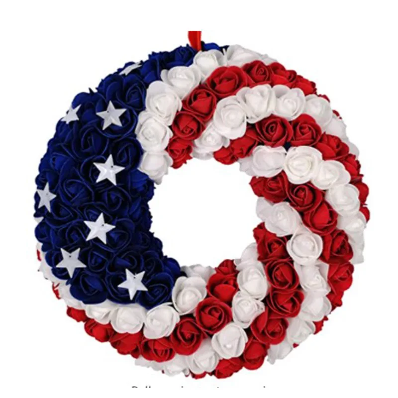 Party Supplies Decoration USA Independence Day Wreath Ornament Home Holiday Dress Up Decoration Party Decor