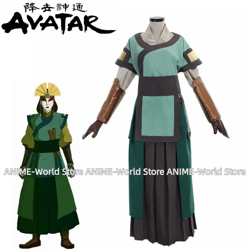 Kostium Cosplay Avatar Kyoshi Warriors Suki na Halloween 2025, strój na imprezę