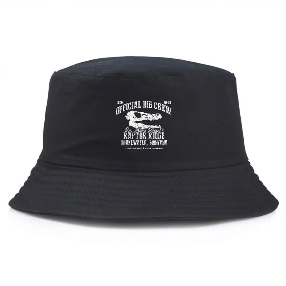 

Black Bucket Hat With Alligator Print Summer Fisherman Hat Outdoor Fishing Cap, Printed Sun Protection Caps For Men Women