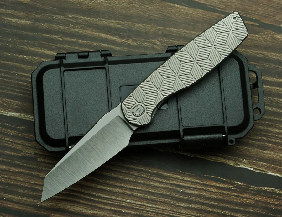 2025 جديد براون اللحاء XL سكين للفرد الحقيقي M390 الصلب سبائك التيتانيوم مقبض في الهواء الطلق التخييم بقاء جيب EDC أداة #2