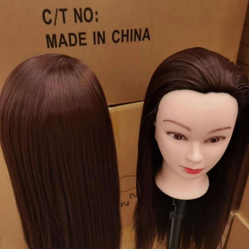 3Color Makeup Hairdressing Training Mannequin Head Salon Hairstyles Hand Woven Head Model Dummy Doll Manikin Head