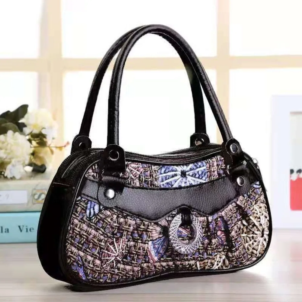 Fashion Popular Handbag Zipper PU Coin Purse Temperament Trendy Underarm Bag