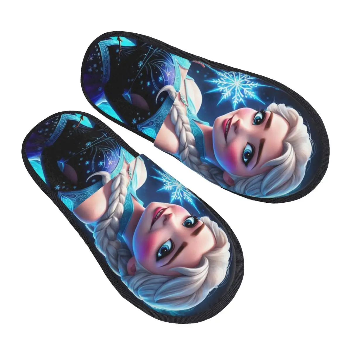 

Изготовленные на заказ домашние тапочки из мягкой пены с эффектом памяти Эльзы, женские уютные теплые нескользящие тапочки на подошве