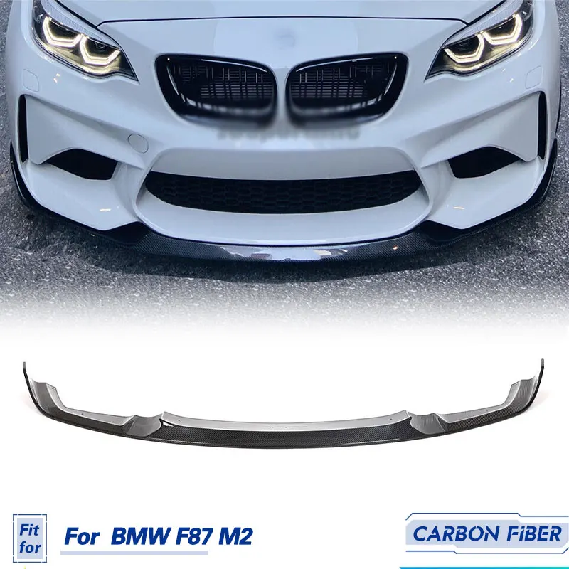 

Car Front Bumper Lip Spoiler Carbon Fiber For BMW F87 M2 2016-2018 Front Lip Chin Apron Splitters Not for M2C Competition