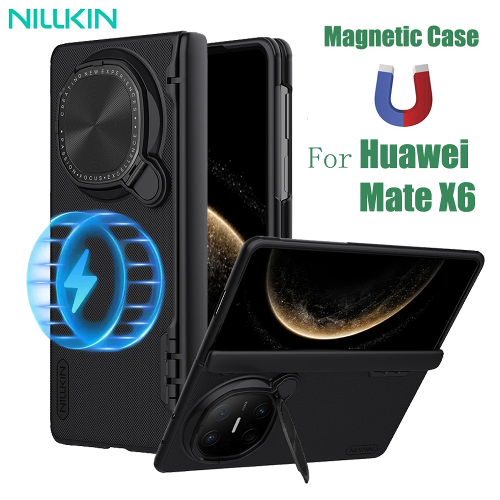 

Чехол для Huawei Mate X6 MagSafe NILLKIN, матовый щит, магнитный чехол, держатель для камеры, складной чехол для Huawei Mate X6