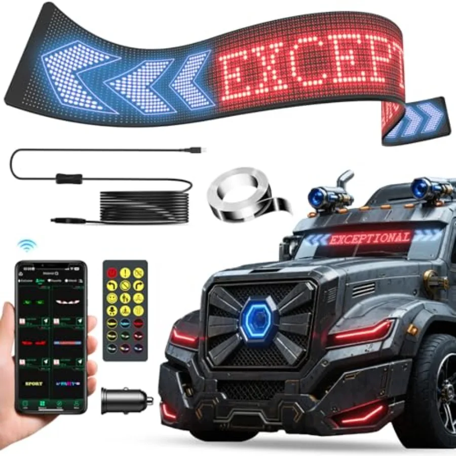 

Светодиодные фары Ojos для автомобилей 39"x4" Devil Eyes Light, подходят для больших пикапов, грузовиков, автодомов и полуприцепов, с дистанционным управлением.