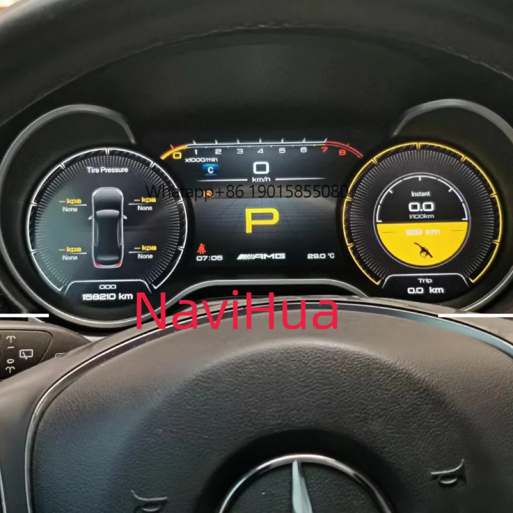 

NaviHua 12.3inch LCD Speedometer Dashboard Gauge Kit for Mercedes Benz ML GL NTG4.5 for Benz GLE GLS G NTG5.0 for Benz R Class