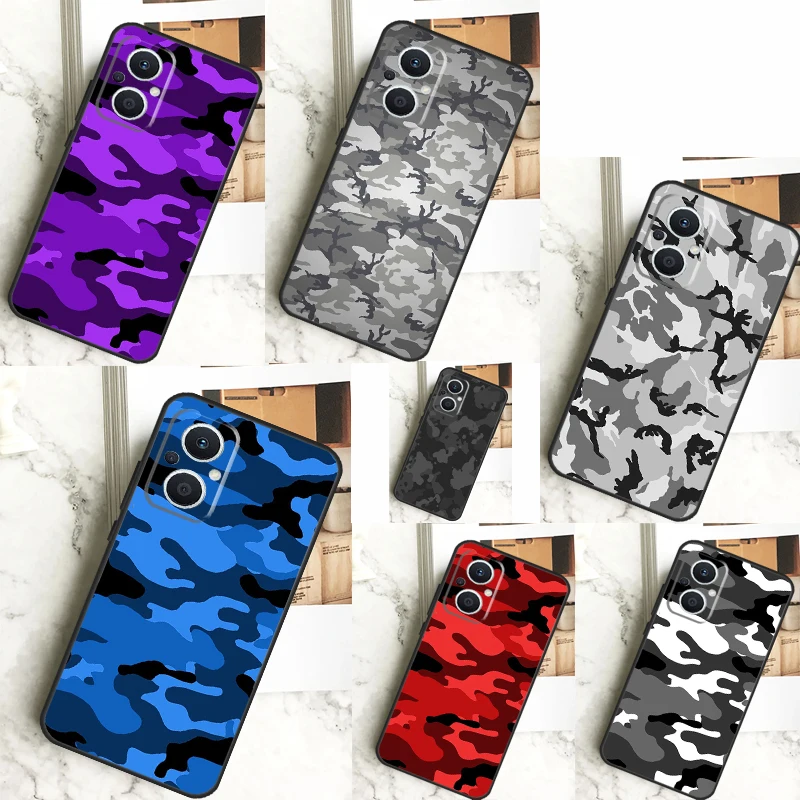 Army Camo Camouflage Case For OPPO Reno 10 Pro 11 F 4 6 7 8 5 Lite 4Z 5Z 8T OPPO Find X6 Pro X5 X2 X3 Lite Cover