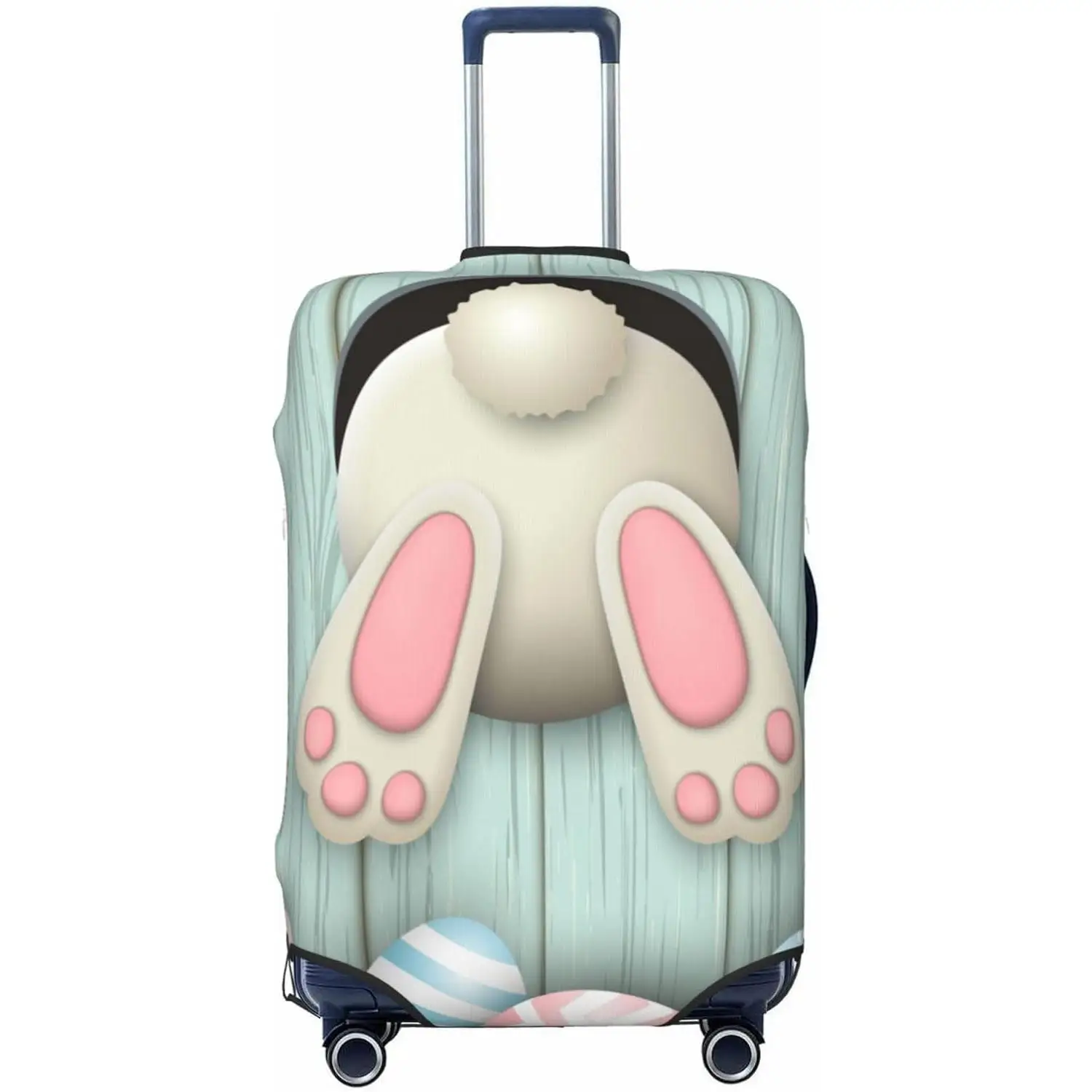 

Дорожный чехол для багажа, милые пасхальные яйца, защита для чемодана с кроликом, моющиеся чехлы для багажа для унисекс, яркие каникулы