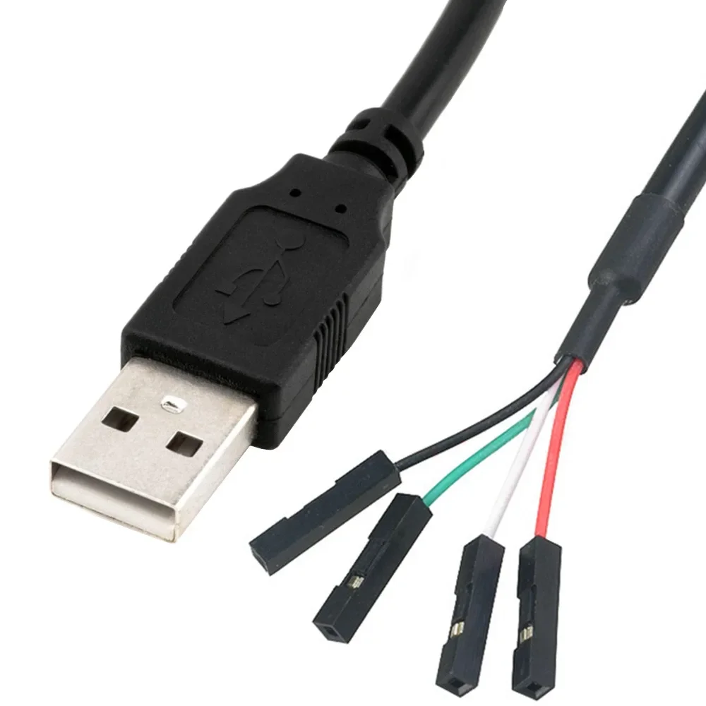 4*1Pin Motherboard Female Header Dupont Extension Cable 0.3M Compatible USB2.0 Male Female Wire PC Mainboard Front USB Adapter
