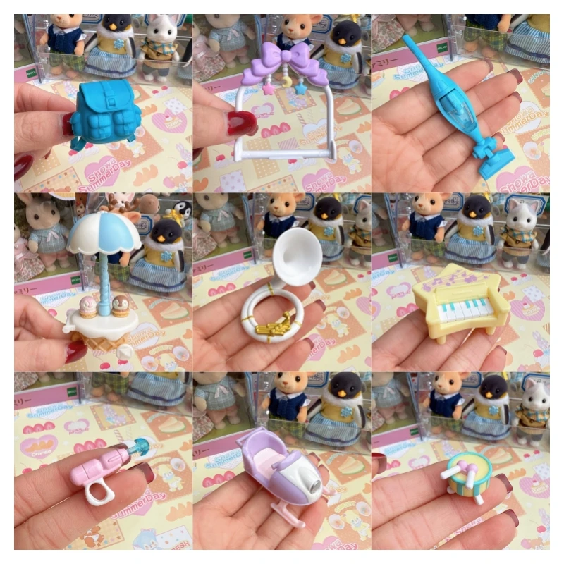 Sylvanian Families 소녀 장난감 소녀 Ternurines 소년을위한 어린이 장난감 애니메이션 인형 집 가구 재고 피규어의 미니 귀여운 장식품