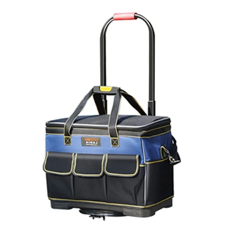 Tool Bag Wheeled Oxford Cloth Reinforced Portable Hardware Storage Bags Electrician Professional Repair Tools Organizer Boxes