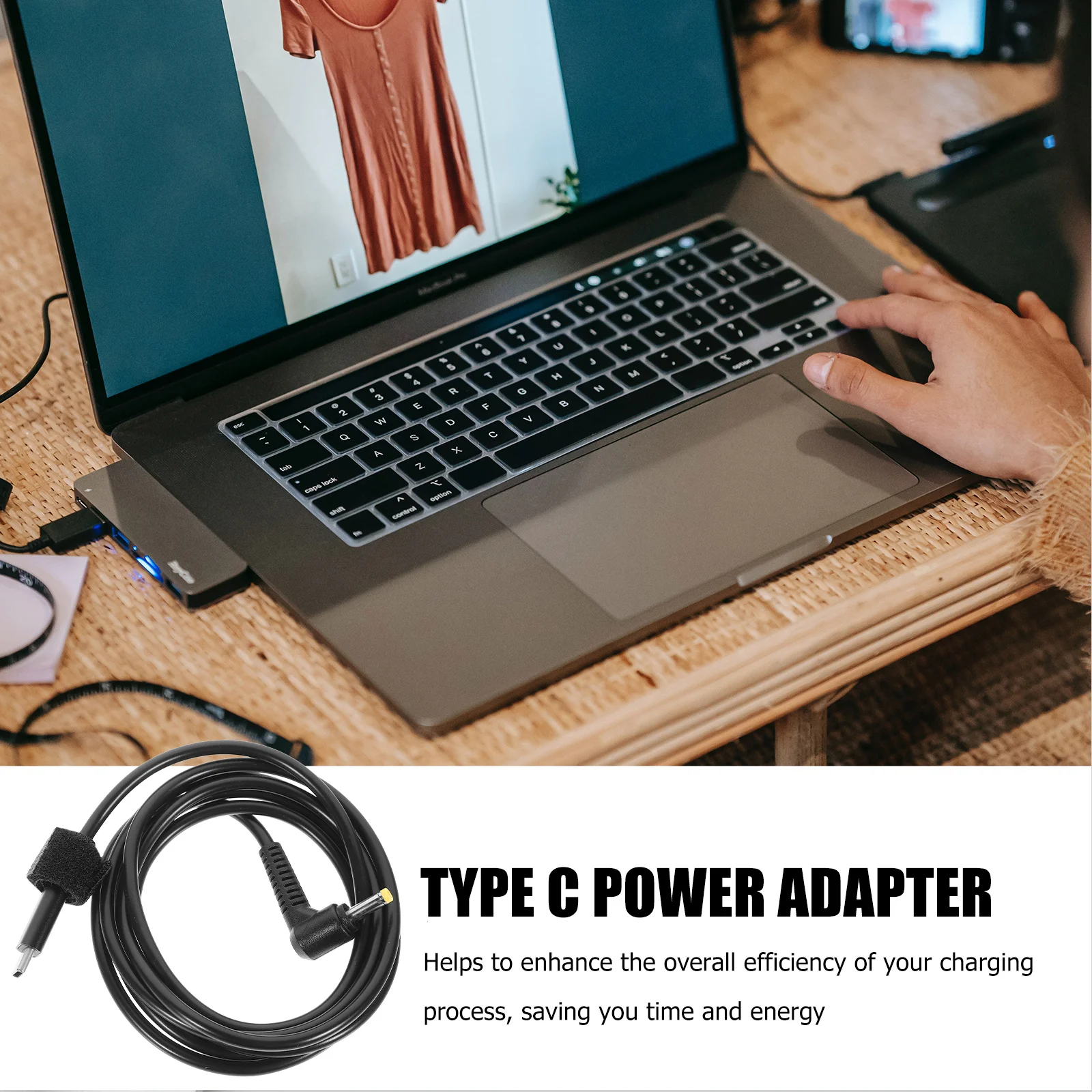 

Тип-C к постоянному току 4,0X1,7 мм, адаптер зарядного кабеля, шнур питания для ноутбука, конвертер, компактная, легкая, безопасная защита