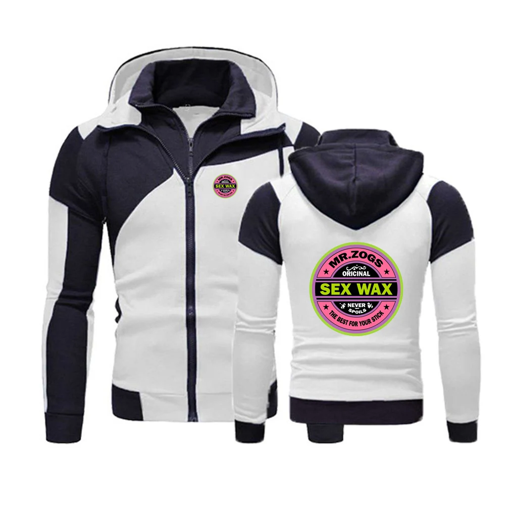 New Men's Sex Wax Mr Zogs Surf Jacket Patchwork Fashion Hooded Coat Outdoor Male Clothing Sports Zipper Hoodies view 2