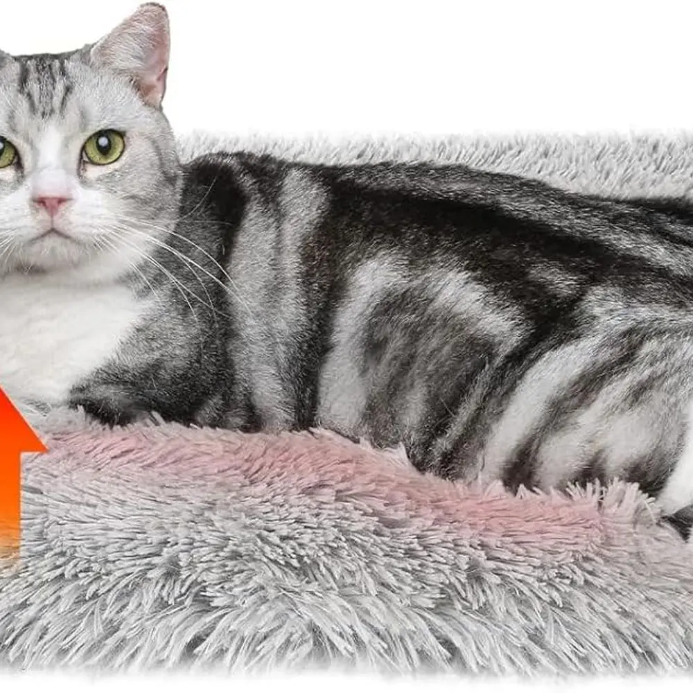 

Самонагревающийся коврик для кошачьей кровати, складной самонагревающийся коврик для кошек, маленьких собак, 2 в 1, мягкий плюш с противоскользящим дном, моющийся коврик для домашних животных
