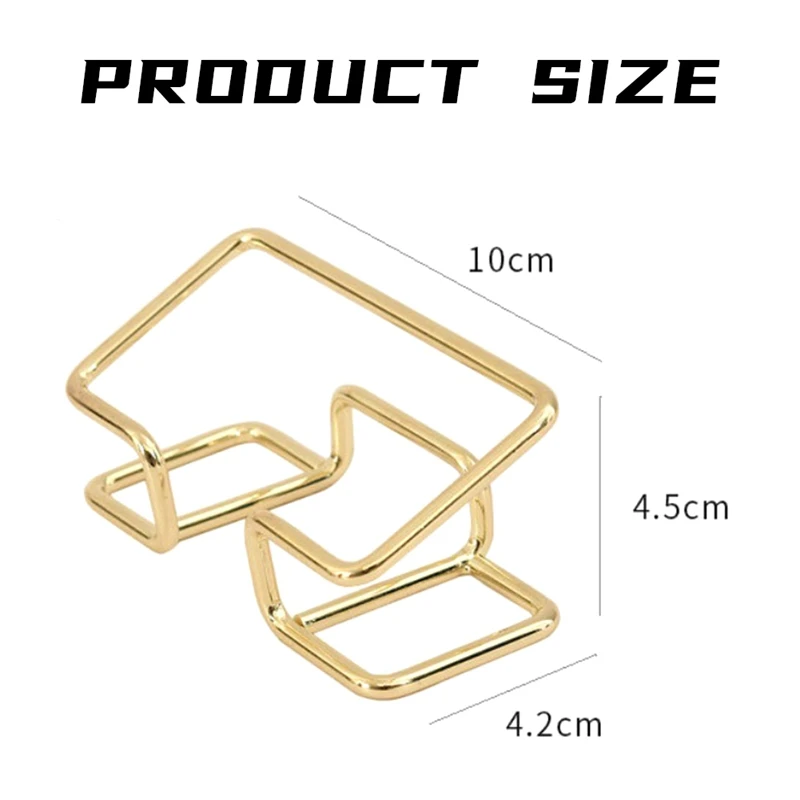 6PCS Business Card Holder Set Kit For Desk, Small Metal Business Card Holder Stand Kit For Office Desktop For Women And Men