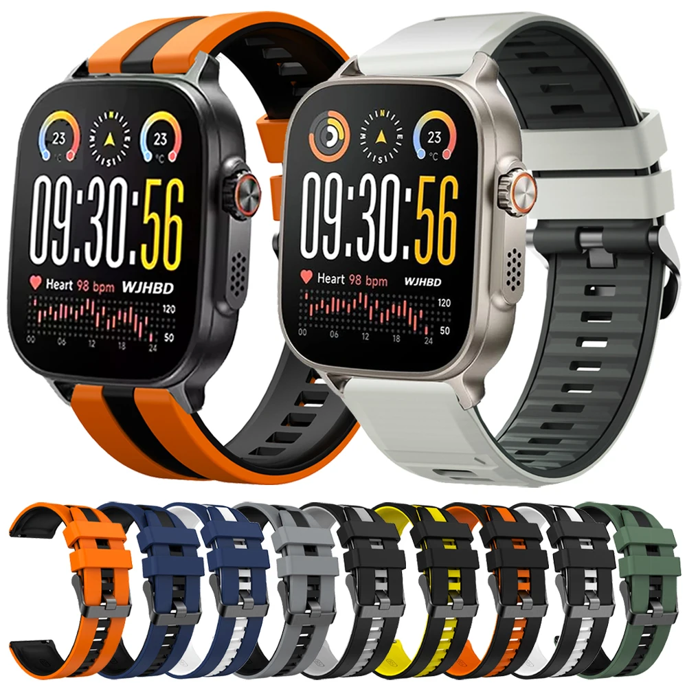 22mm Silicone Strap For Realme Watch 5 S2 3 2 S Pro Wristband For OnePlus Watch 4 3 2 2R/OPPO Watch X3 X2 4 Pro Smart Watch Band