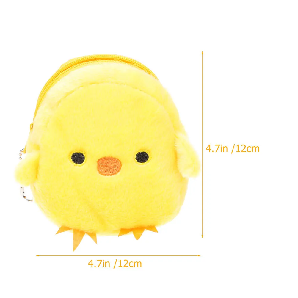 6Pcs Small Yellow Chicken Coin Purses Easter Chick Shaped Change Storage Bags for Kids Daily Use Chicken Coin Purse