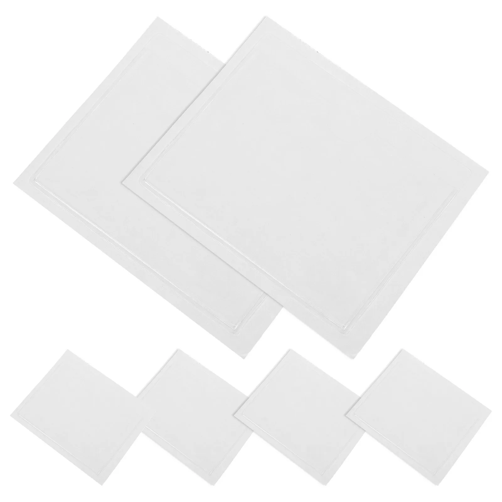 6Pcs Transparent Clear Adhesive Pocket Protectors 10x8cm Self Adhesive Card Holders for Index Cards Labels Index Card Holder