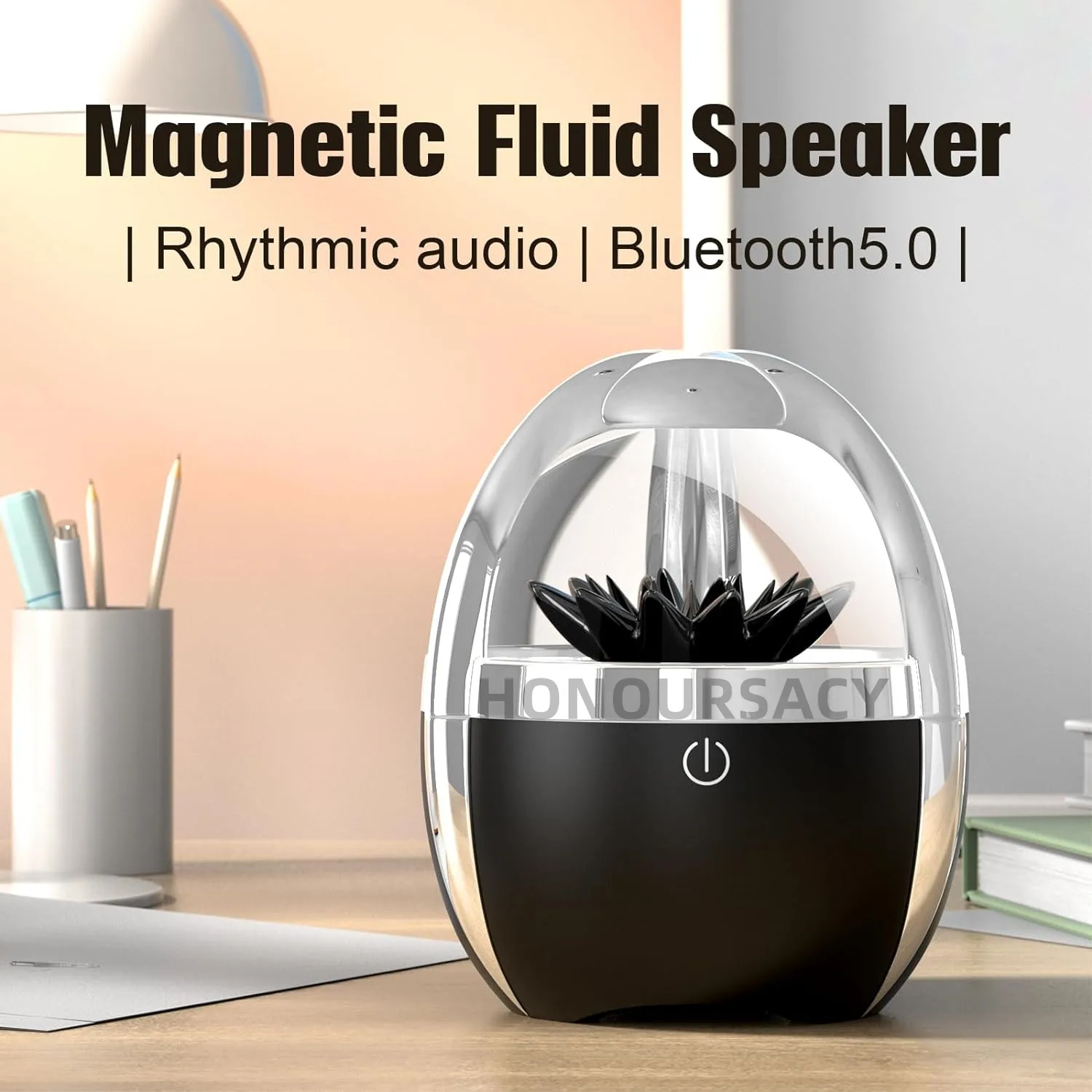 Magnetic Fluid Bluetooth Speaker Intelligent Venom Music Rhythm Light Heavy Bass High Sound Quality Small Audio Desktop Ornament