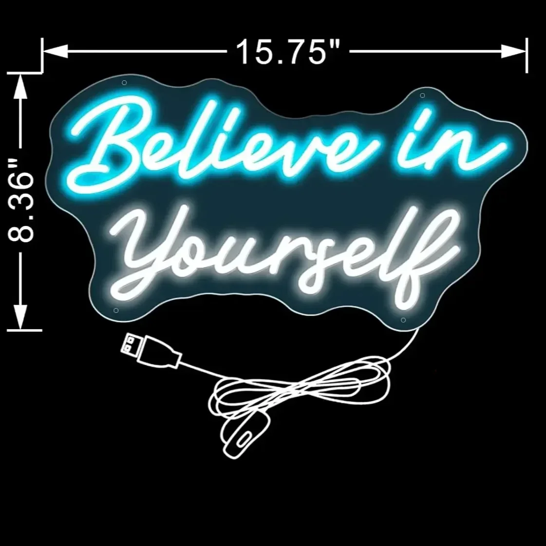 Believe In Yourself Neon Signs For Wedding LED Neon Light Sign For Wall Decor USB Power Room Wall Living Room Decor Home Decor