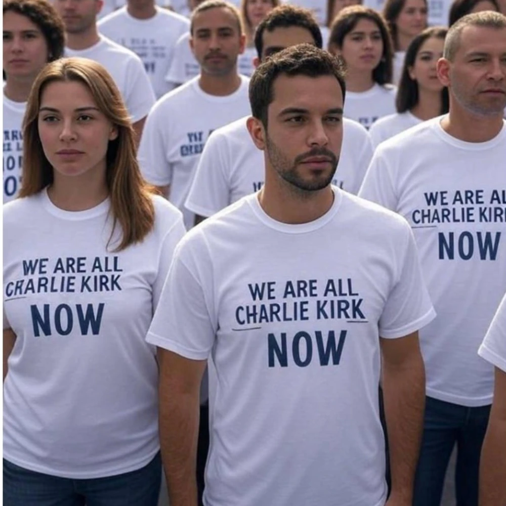 Charlie Kirk Tribute T-Shirt We Are All Charlie Kirk Now Tee Great American Patriot Top RIP Charlie Kirk Memorial Men Clothing