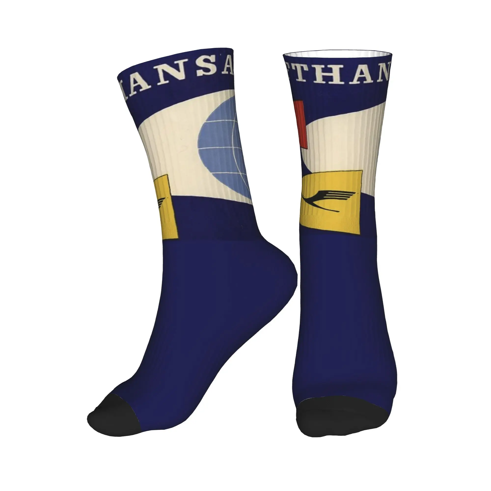 

Винтажные спортивные носки All Seasons Deutsche Lufthansa, супермягкие носки средней длины, носки в стиле хип-хоп для мужчин и женщин