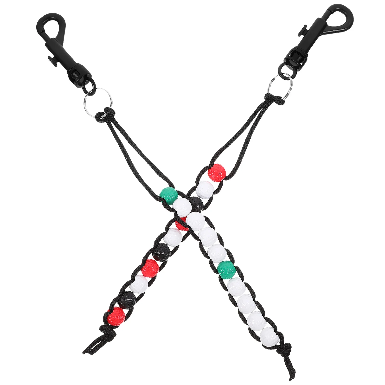 

2pcs Golf Stroke Counter Bead Chain Scoring Tool For Golfing Abs Nylon Portable Golf Accessory Outdoor Sport Equipment